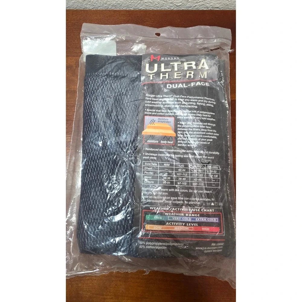 NEW J.E. Morgan Ultra Therm Dual-Face Thermal Pants Mens M Navy Base Layer